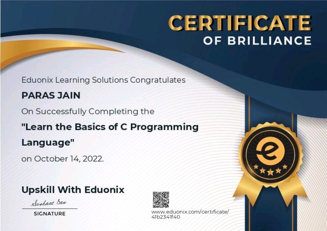 C Certificate